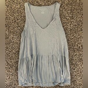 American Eagle Outfitters Soft Blue/Gray Tank Top